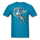 Cat, Dog, Mouse And Cheese - Unisex Classic T-Shirt - turquoise