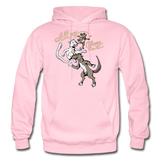 Cat, Dog, Mouse And Cheese - Gildan Heavy Blend Adult Hoodie - light pink