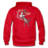 Cat, Dog, Mouse And Cheese - Gildan Heavy Blend Adult Hoodie - red