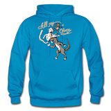 Cat, Dog, Mouse And Cheese - Gildan Heavy Blend Adult Hoodie - turquoise
