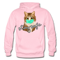 Stay Safe Cat - Gildan Heavy Blend Adult Hoodie - light pink