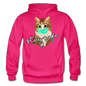 Stay Safe Cat - Gildan Heavy Blend Adult Hoodie - fuchsia