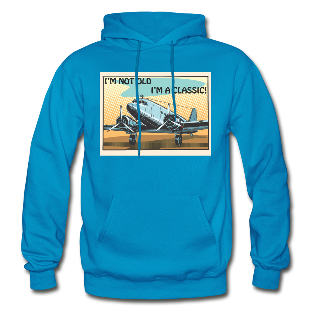 I'm Not Old - DC3 - Gildan Heavy Blend Adult Hoodie - turquoise