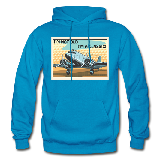 I'm Not Old - DC3 - Gildan Heavy Blend Adult Hoodie - turquoise