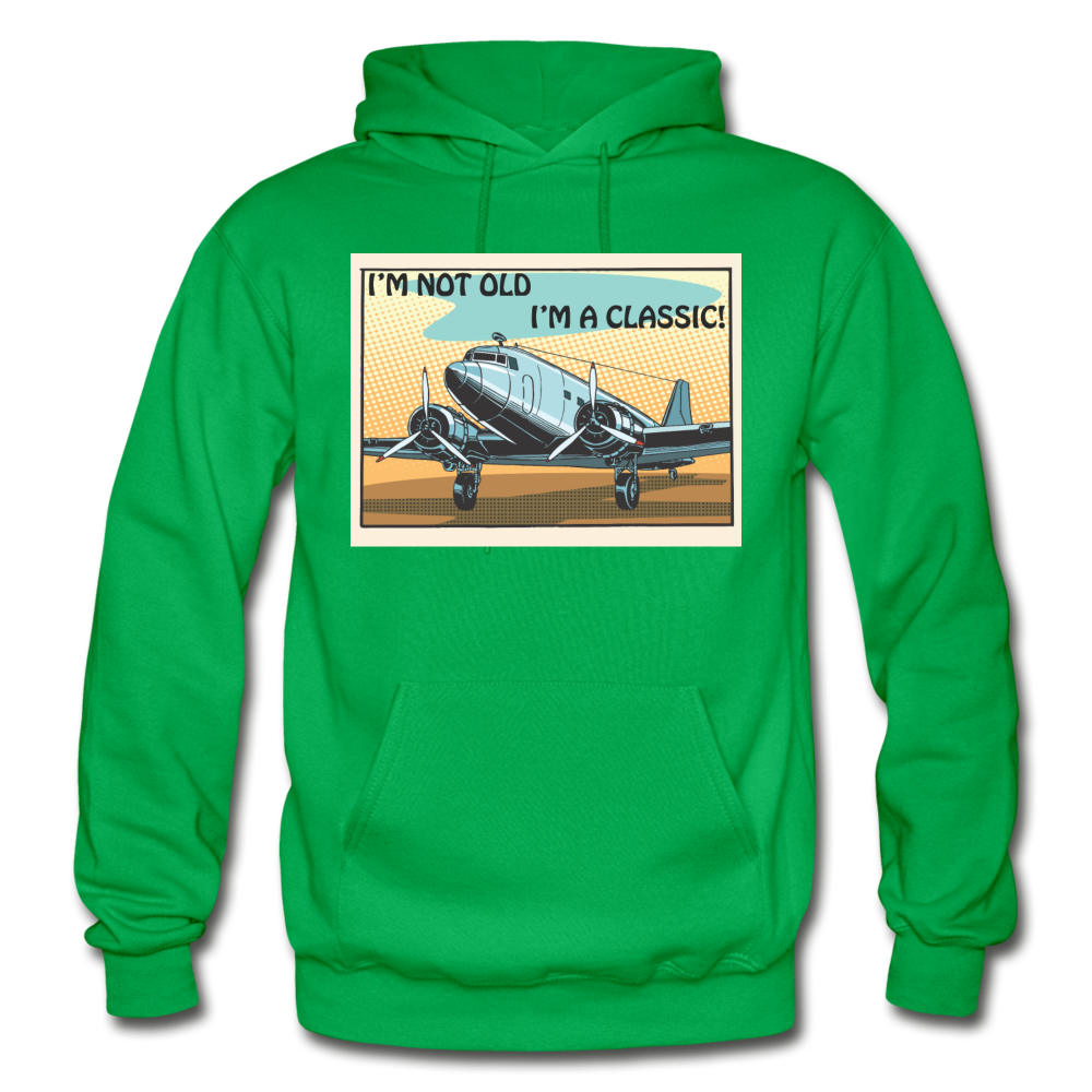 I'm Not Old - DC3 - Gildan Heavy Blend Adult Hoodie - kelly green