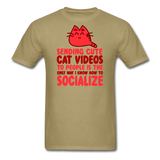 Cat Videos - Unisex Classic T-Shirt - khaki