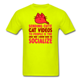 Cat Videos - Unisex Classic T-Shirt - safety green