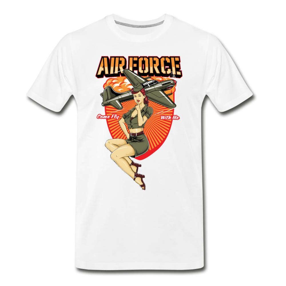 Air Force - Pinup - Men's Premium T-Shirt - white