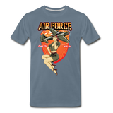 Air Force - Pinup - Men's Premium T-Shirt - steel blue
