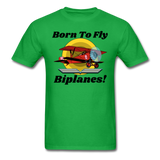 Born To Fly - Biplanes - Unisex Classic T-Shirt - bright green