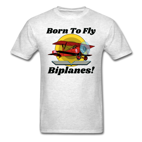 Born To Fly - Biplanes - Unisex Classic T-Shirt - light heather gray