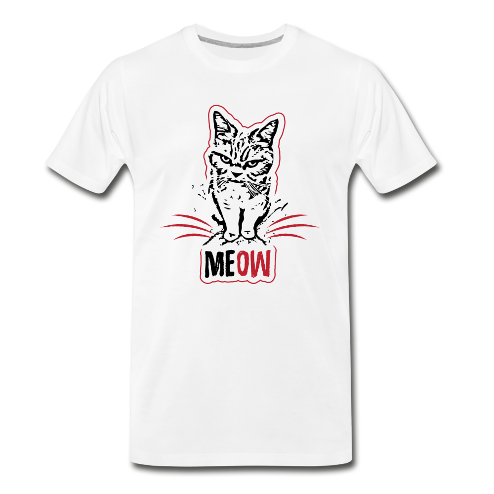 Angry Cat - Men's Premium T-Shirt - white