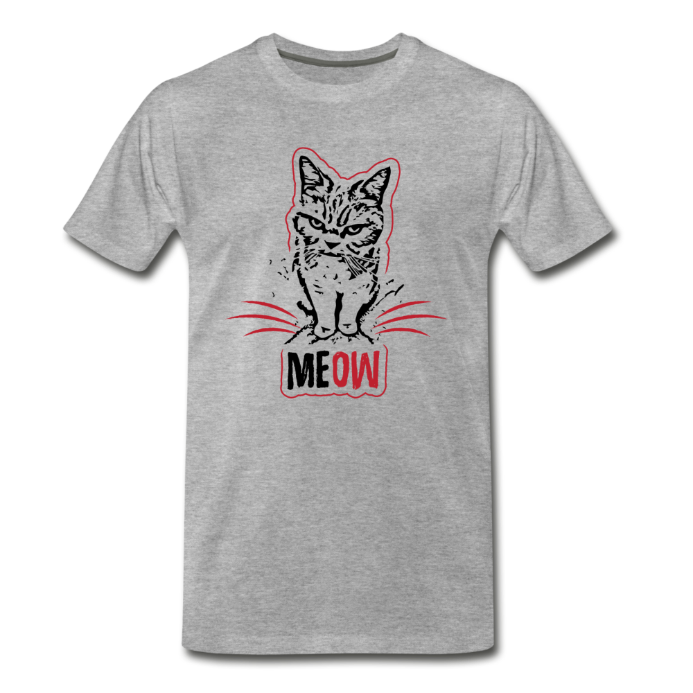 Angry Cat - Men's Premium T-Shirt - heather gray