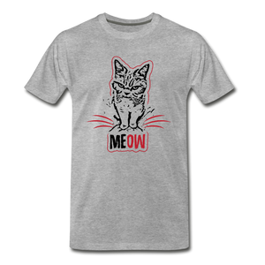 Angry Cat - Men's Premium T-Shirt - heather gray