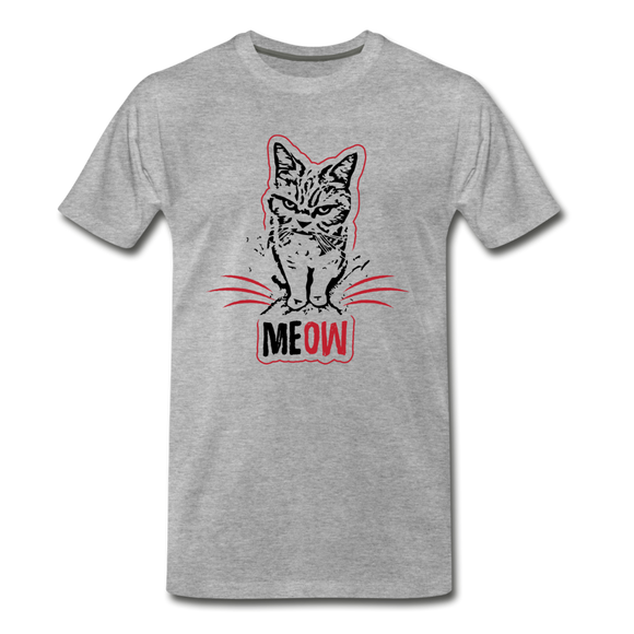 Angry Cat - Men's Premium T-Shirt - heather gray