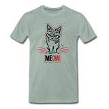 Angry Cat - Men's Premium T-Shirt - steel green