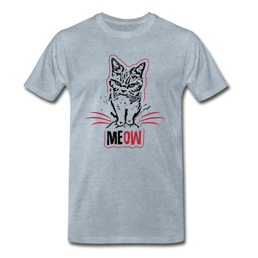 Angry Cat - Men's Premium T-Shirt - heather ice blue