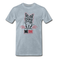 Angry Cat - Men's Premium T-Shirt - heather ice blue