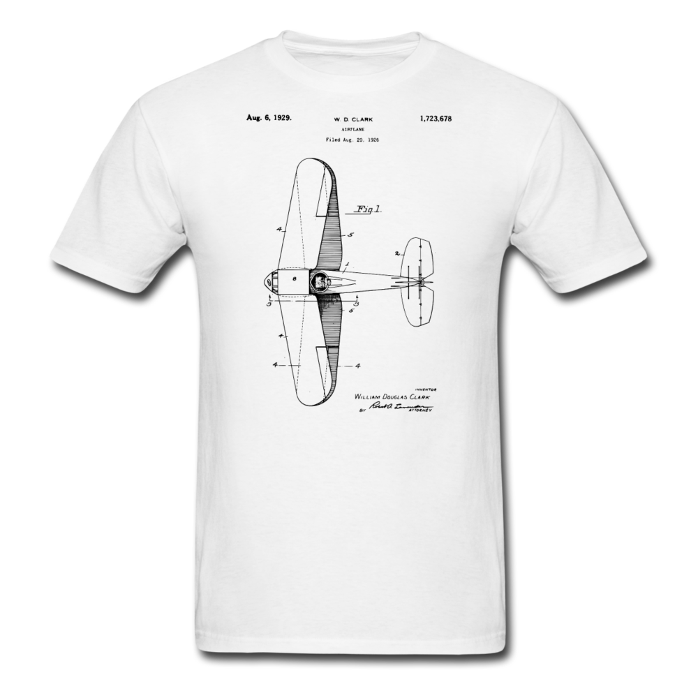 Airplane Patent - Unisex Classic T-Shirt - white