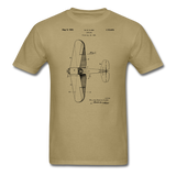 Airplane Patent - Unisex Classic T-Shirt - khaki