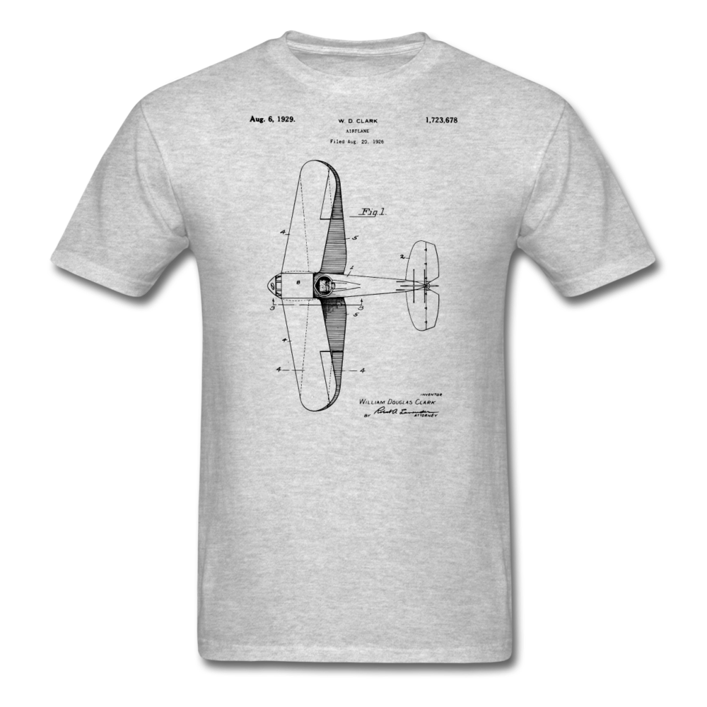 Airplane Patent - Unisex Classic T-Shirt - heather gray