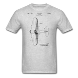Airplane Patent - Unisex Classic T-Shirt - heather gray