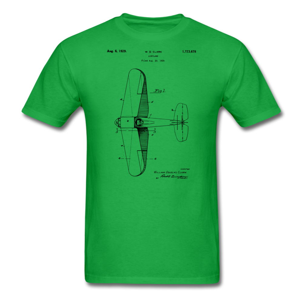 Airplane Patent - Unisex Classic T-Shirt - bright green