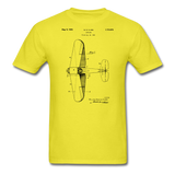 Airplane Patent - Unisex Classic T-Shirt - yellow