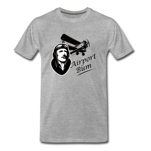 Airport Bum - Vintage - Men's Premium T-Shirt - heather gray
