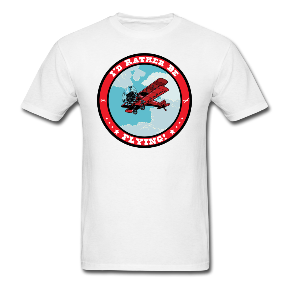 I'd Rather Be Flying - Badge - Unisex Classic T-Shirt - white