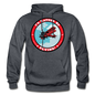 I'd Rather Be Flying - Badge - Gildan Heavy Blend Adult Hoodie - charcoal gray