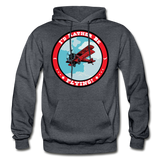 I'd Rather Be Flying - Badge - Gildan Heavy Blend Adult Hoodie - charcoal gray