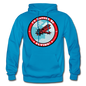 I'd Rather Be Flying - Badge - Gildan Heavy Blend Adult Hoodie - turquoise