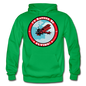 I'd Rather Be Flying - Badge - Gildan Heavy Blend Adult Hoodie - kelly green