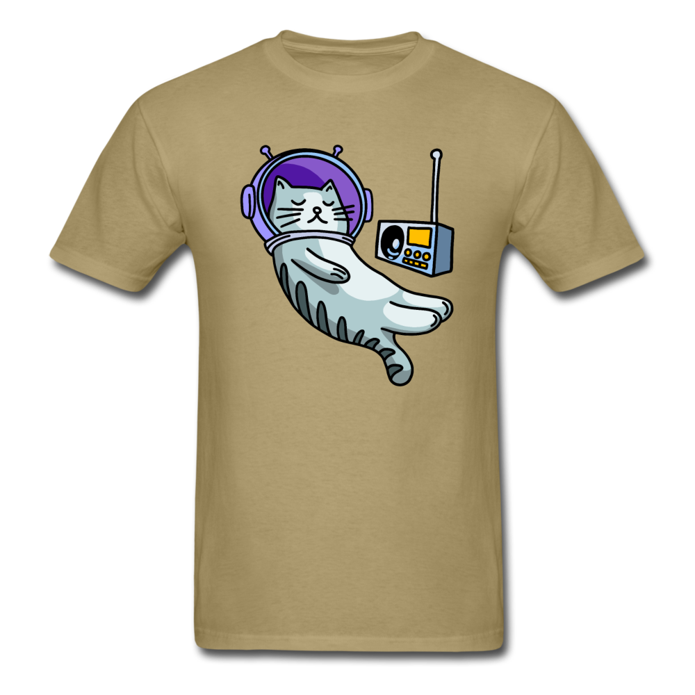 Sleepy Astronaut Cat - Unisex Classic T-Shirt - khaki