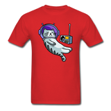 Sleepy Astronaut Cat - Unisex Classic T-Shirt - red