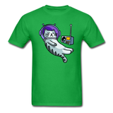 Sleepy Astronaut Cat - Unisex Classic T-Shirt - bright green