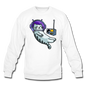 Sleepy Astronaut Cat - Crewneck Sweatshirt - white