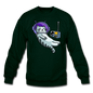 Sleepy Astronaut Cat - Crewneck Sweatshirt - forest green