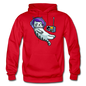 Sleepy Astronaut Cat - Gildan Heavy Blend Adult Hoodie - red