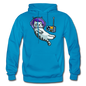 Sleepy Astronaut Cat - Gildan Heavy Blend Adult Hoodie - turquoise