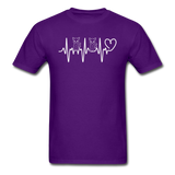 Cat Heartbeat - Unisex Classic T-Shirt - purple