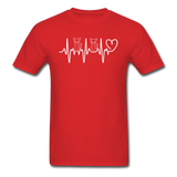 Cat Heartbeat - Unisex Classic T-Shirt - red