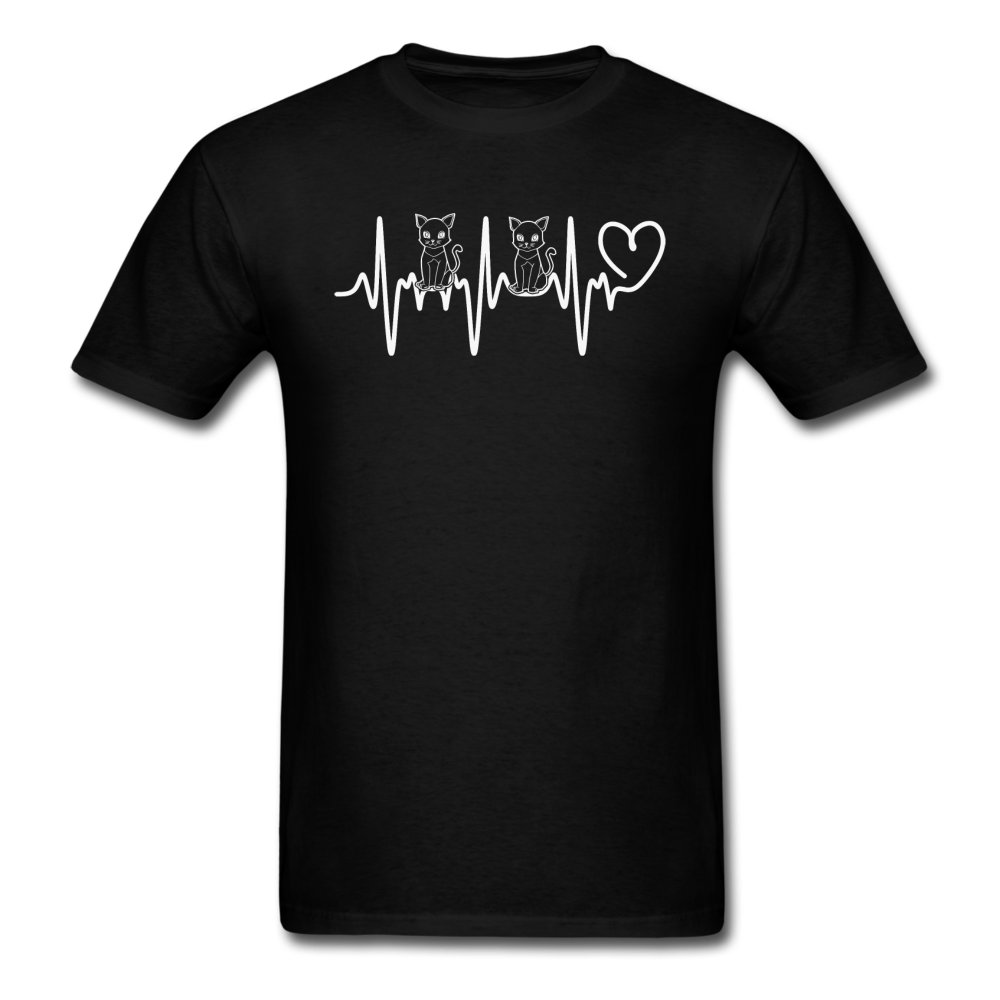 Cat Heartbeat - Unisex Classic T-Shirt - black