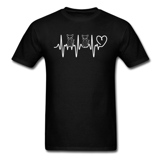 Cat Heartbeat - Unisex Classic T-Shirt - black