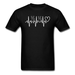 Cat Heartbeat - Unisex Classic T-Shirt - black