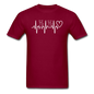 Cat Heartbeat - Unisex Classic T-Shirt - burgundy