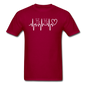 Cat Heartbeat - Unisex Classic T-Shirt - dark red