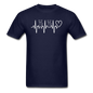 Cat Heartbeat - Unisex Classic T-Shirt - navy