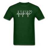 Cat Heartbeat - Unisex Classic T-Shirt - forest green